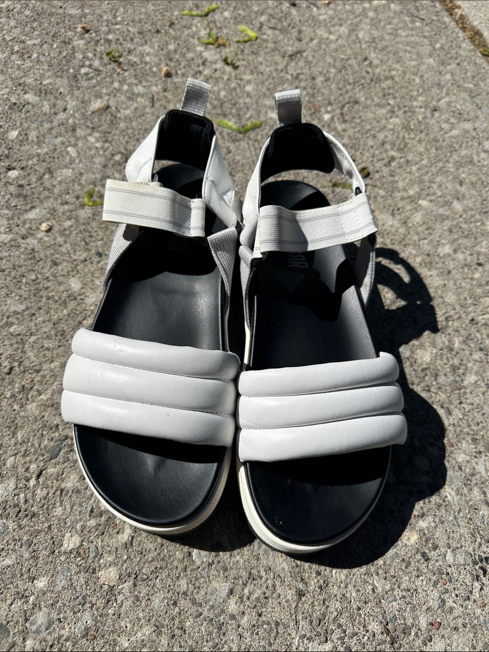 White Padded Strap Sport Sandals Cougar